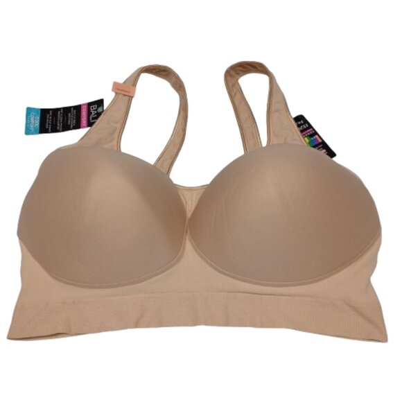 NWT Bali Comfort Revolution Wireless Bra 3XL Nude DF3488 Full Coverage - Picture 1 of 8